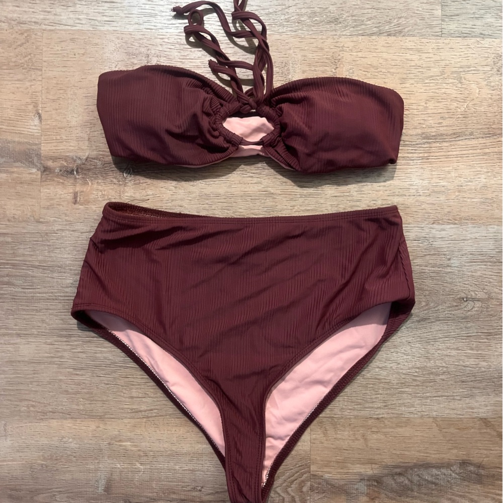 Women's Burgundy Bikini Set